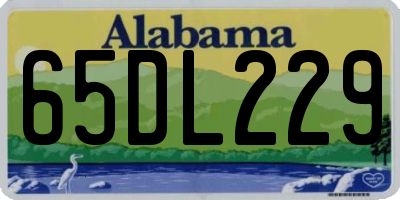 AL license plate 65DL229