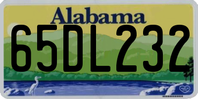 AL license plate 65DL232