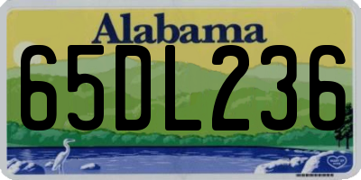 AL license plate 65DL236