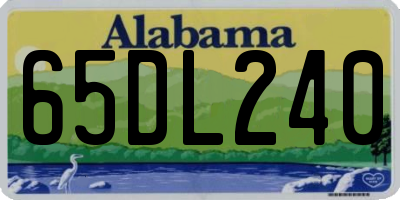 AL license plate 65DL240
