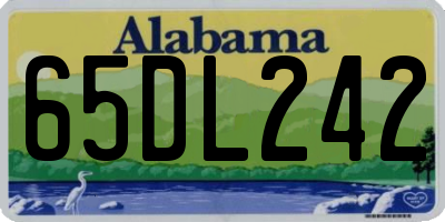 AL license plate 65DL242