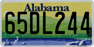AL license plate 65DL244