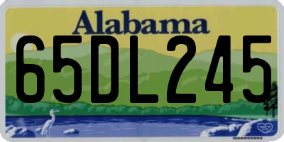 AL license plate 65DL245