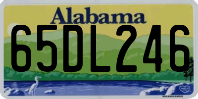 AL license plate 65DL246