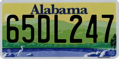 AL license plate 65DL247