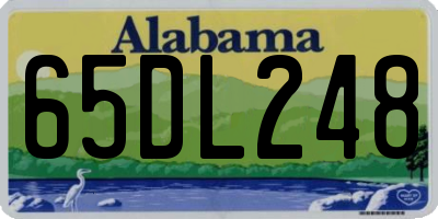 AL license plate 65DL248