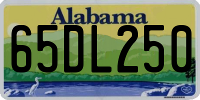 AL license plate 65DL250