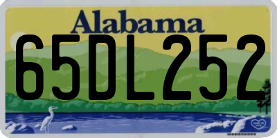 AL license plate 65DL252