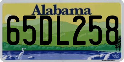 AL license plate 65DL258