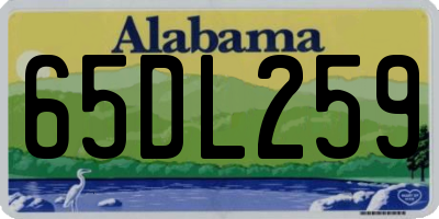 AL license plate 65DL259