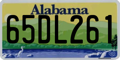 AL license plate 65DL261