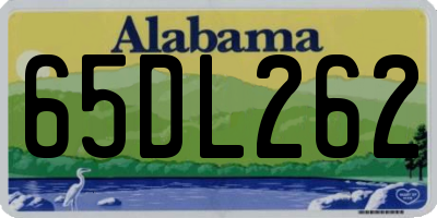 AL license plate 65DL262