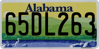 AL license plate 65DL263