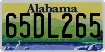 AL license plate 65DL265