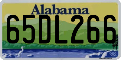AL license plate 65DL266