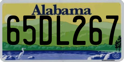 AL license plate 65DL267