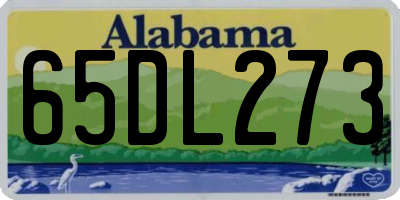 AL license plate 65DL273