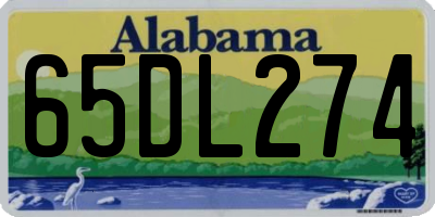 AL license plate 65DL274