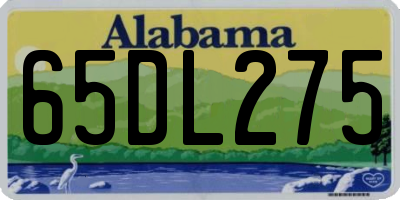 AL license plate 65DL275
