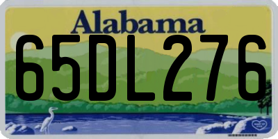 AL license plate 65DL276