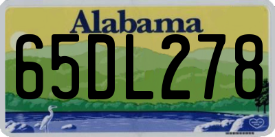 AL license plate 65DL278