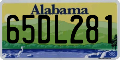 AL license plate 65DL281