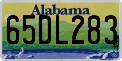 AL license plate 65DL283