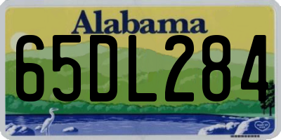 AL license plate 65DL284