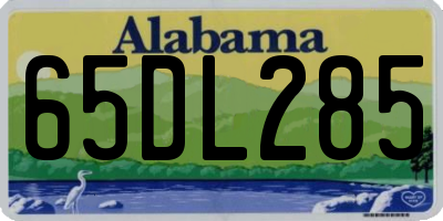 AL license plate 65DL285