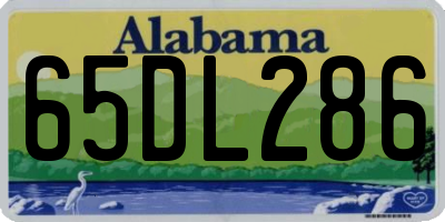 AL license plate 65DL286