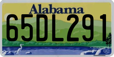 AL license plate 65DL291