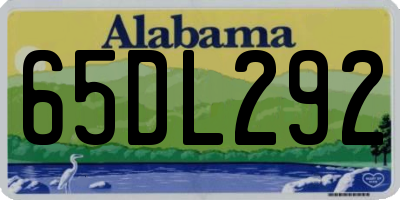 AL license plate 65DL292