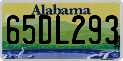 AL license plate 65DL293