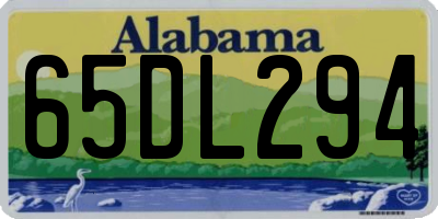 AL license plate 65DL294