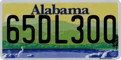AL license plate 65DL300