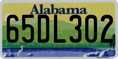 AL license plate 65DL302