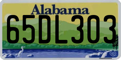 AL license plate 65DL303