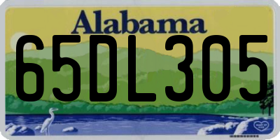 AL license plate 65DL305