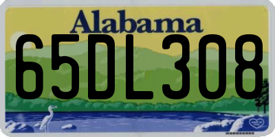AL license plate 65DL308