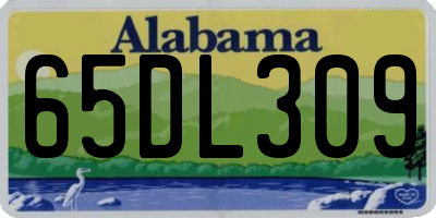 AL license plate 65DL309
