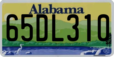 AL license plate 65DL310