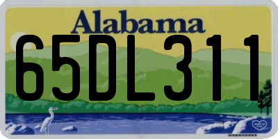 AL license plate 65DL311