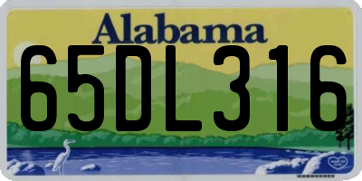 AL license plate 65DL316