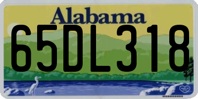 AL license plate 65DL318