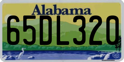 AL license plate 65DL320