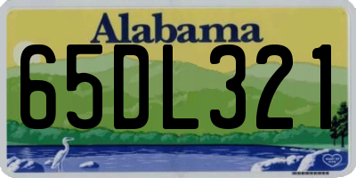 AL license plate 65DL321