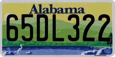 AL license plate 65DL322