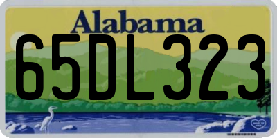 AL license plate 65DL323