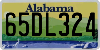 AL license plate 65DL324