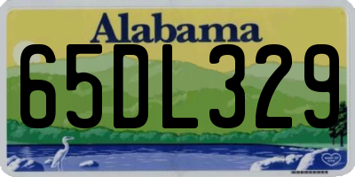 AL license plate 65DL329